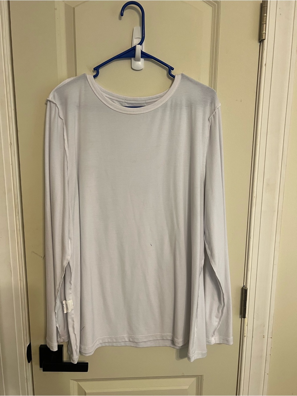 Womens Long Sleeve Crewneck Shirt - White
